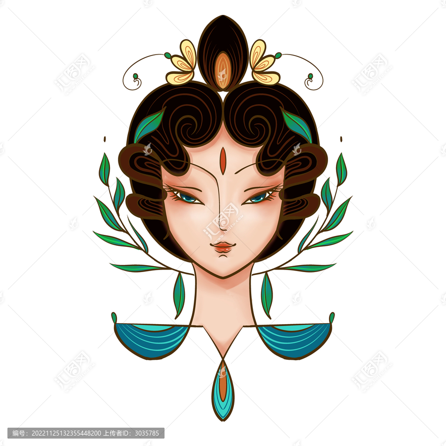 女媧手繪頭像