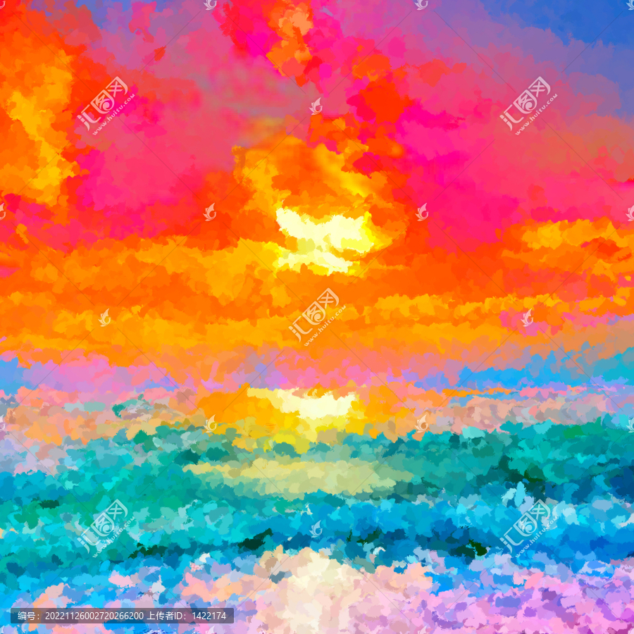 海景寫生油畫