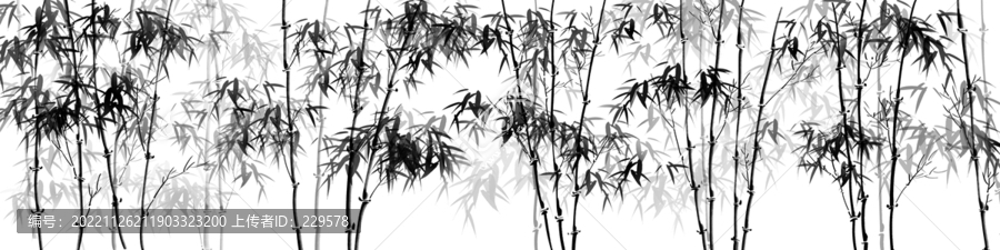 巨幅水墨竹圖