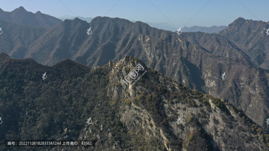 航拍秦岭翠华山