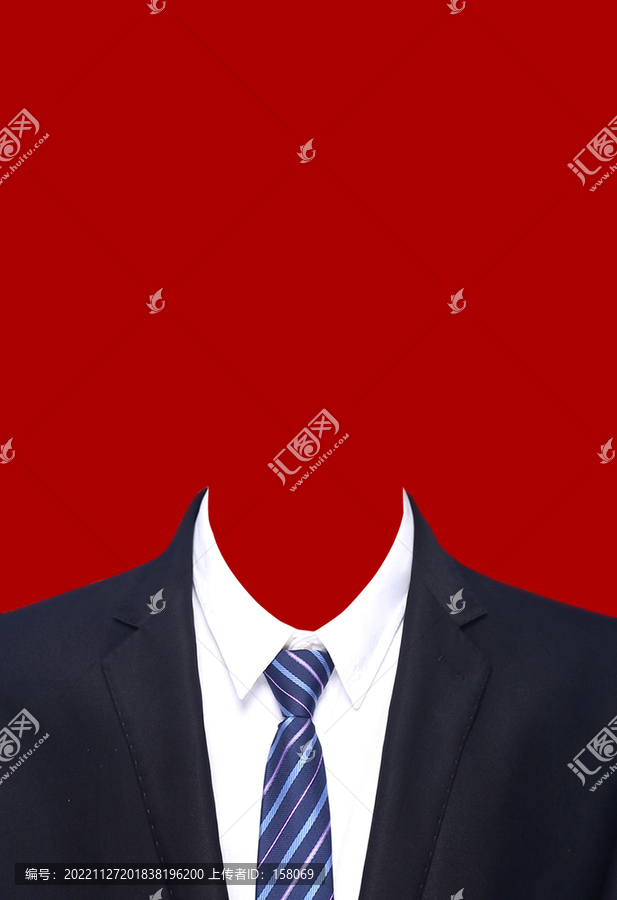 藍色領(lǐng)帶西裝模板
