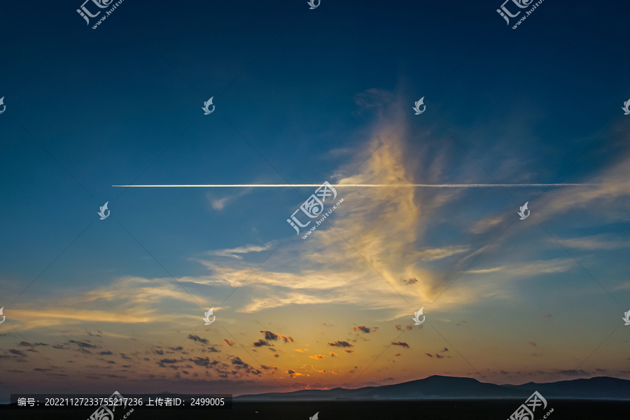 火燒云夕陽
