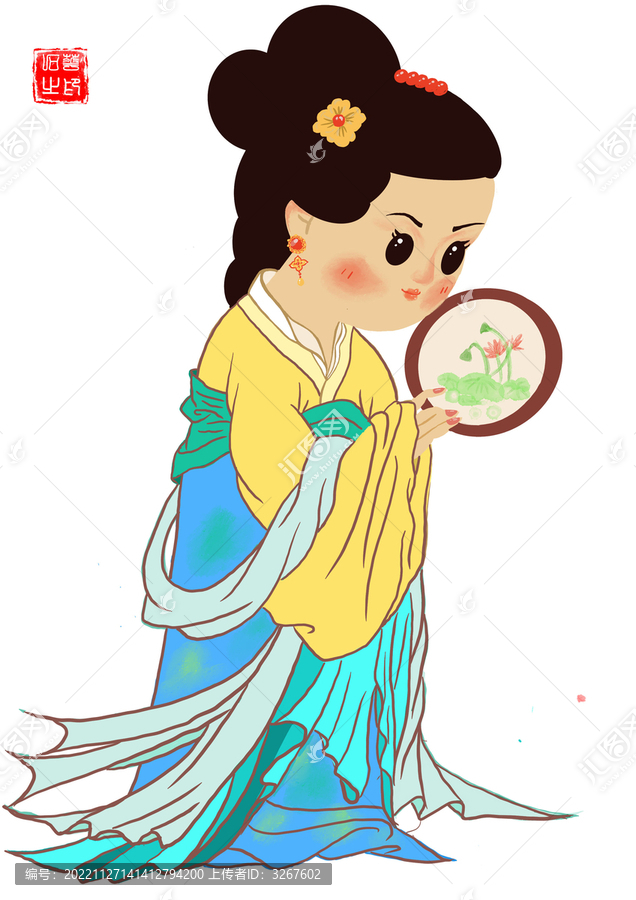 古風(fēng)仕女方桃馨李