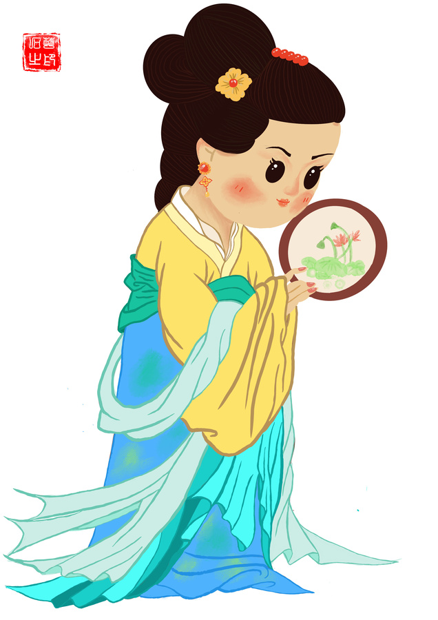 古風(fēng)仕女方桃馨李