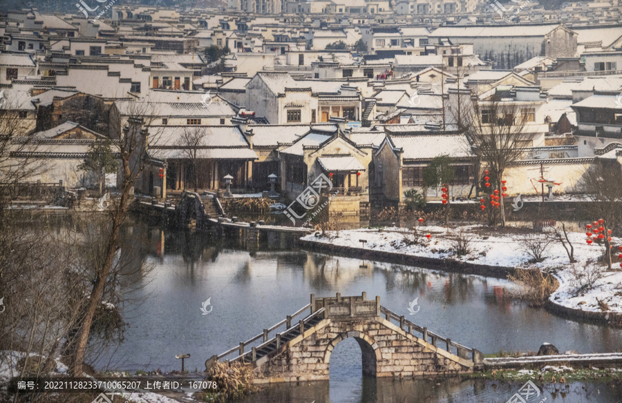 江南水乡雪景