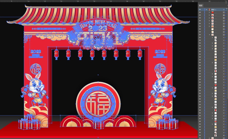 兔年門頭