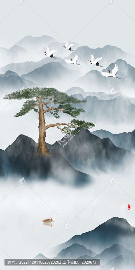 水墨裝飾畫(huà)