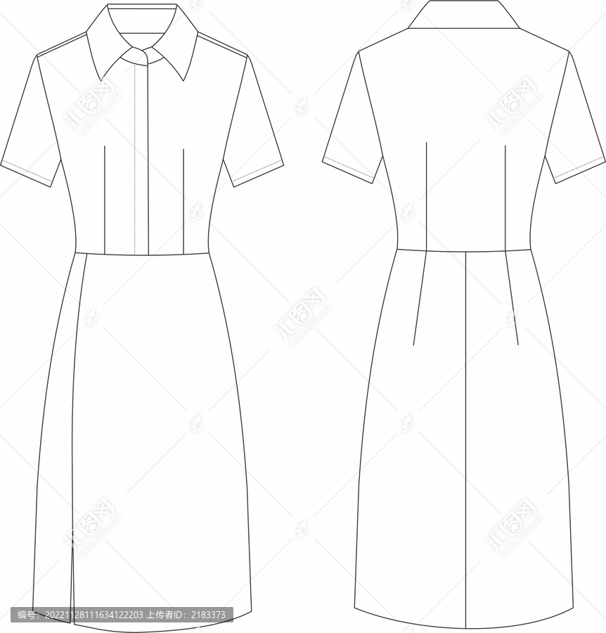 職業(yè)裝女裝連衣裙款式圖