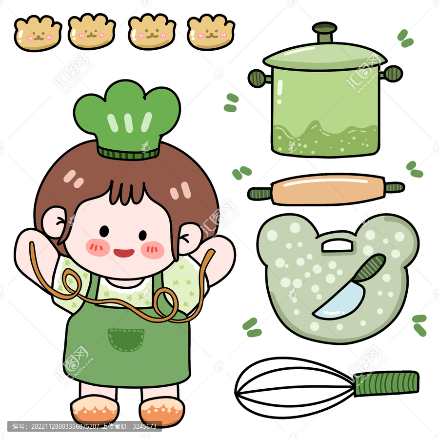 胖禾的廚房手帳貼紙