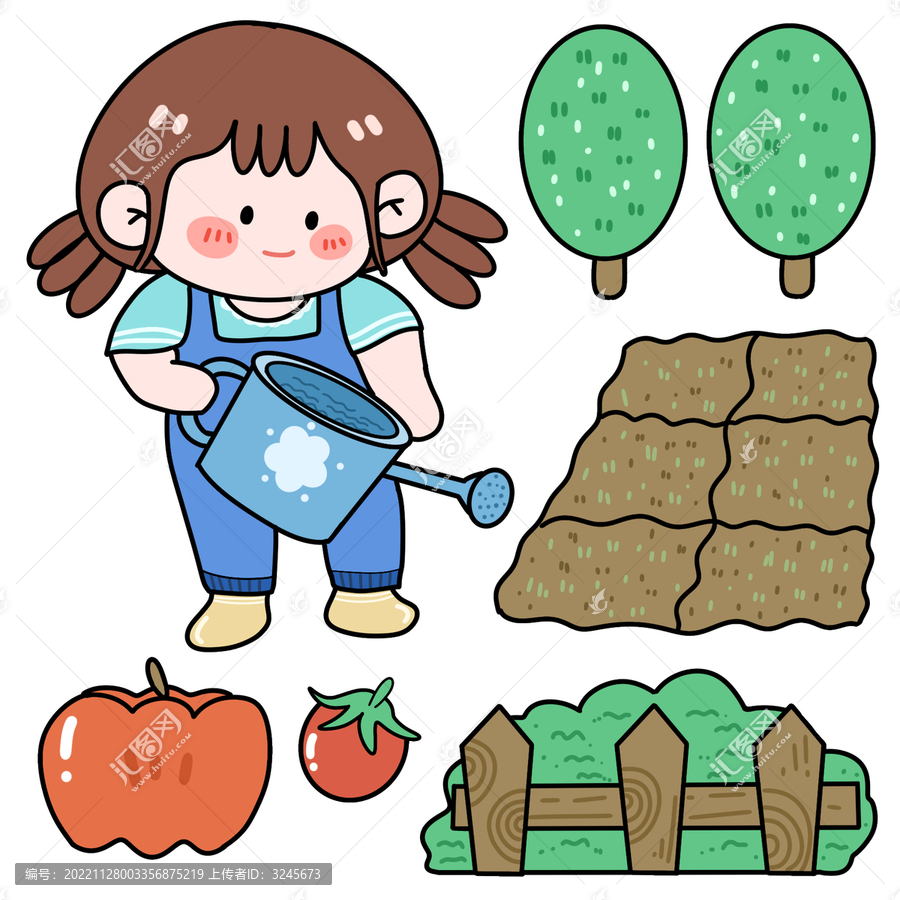 胖禾的菜園手帳貼紙