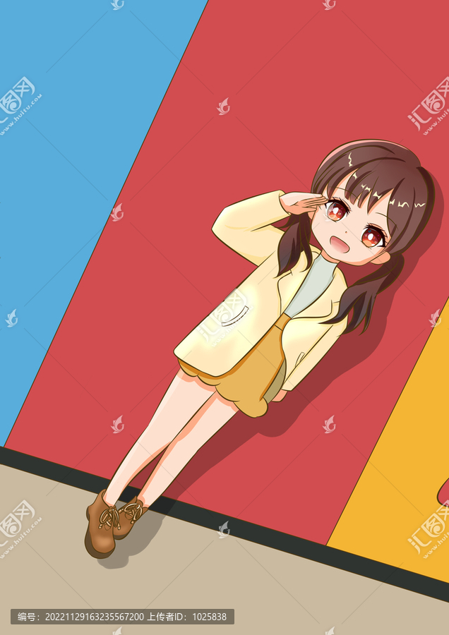 手繪卡通女生