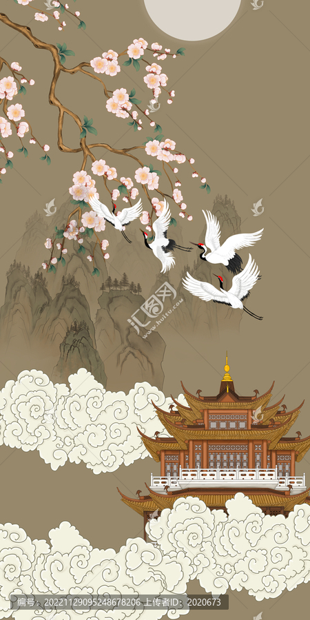新中式花鳥(niǎo)壁畫掛畫