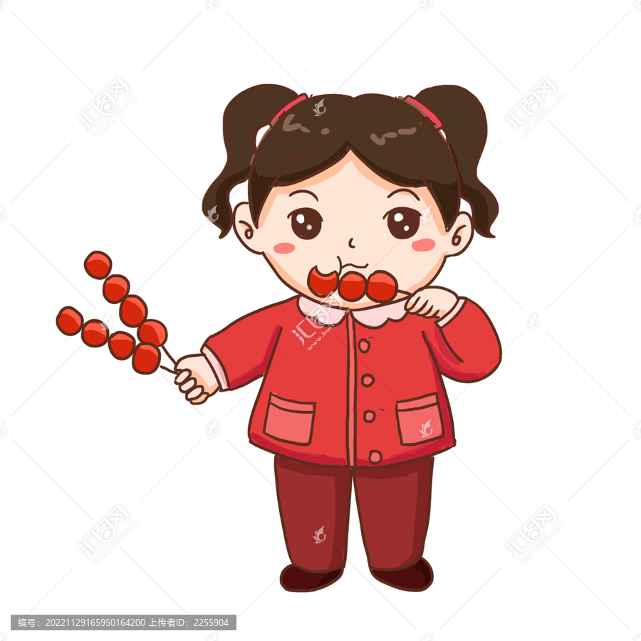 新年吃冰糖葫蘆免摳元素