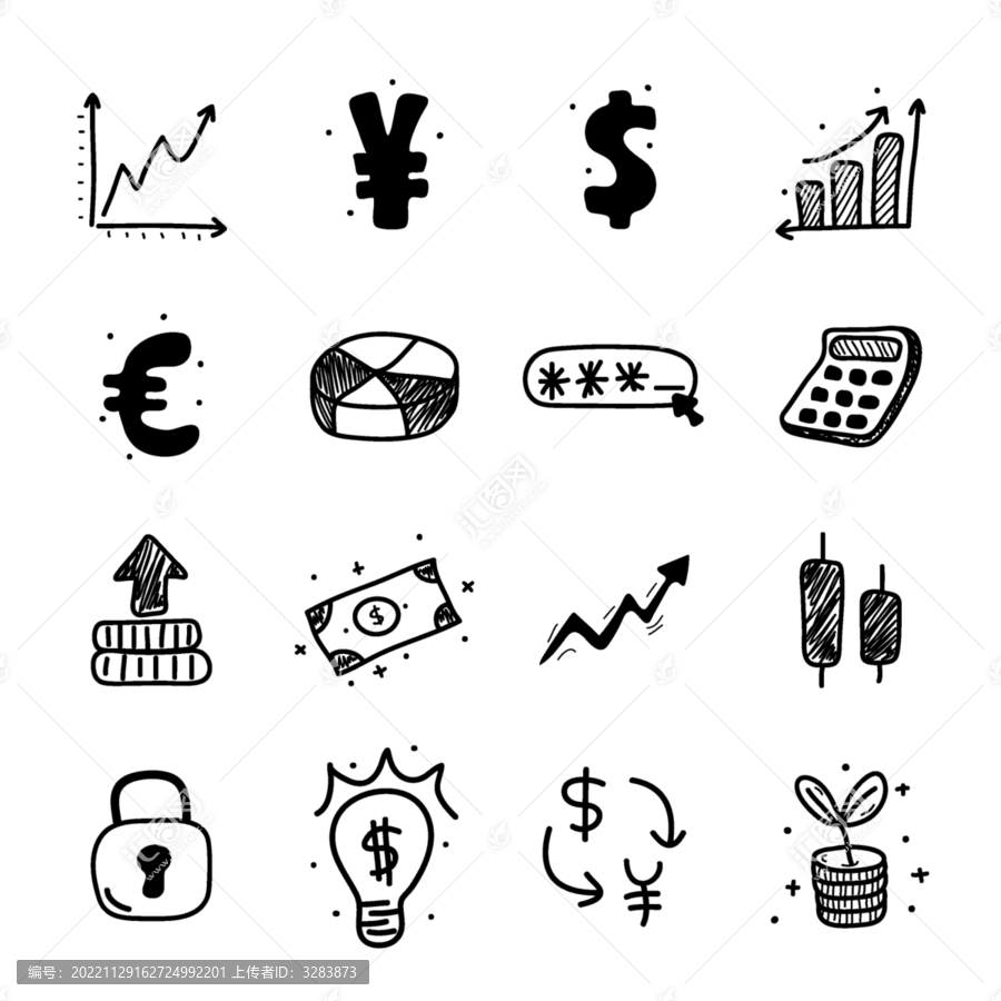 商務(wù)金融創(chuàng)意圖標設(shè)計合集