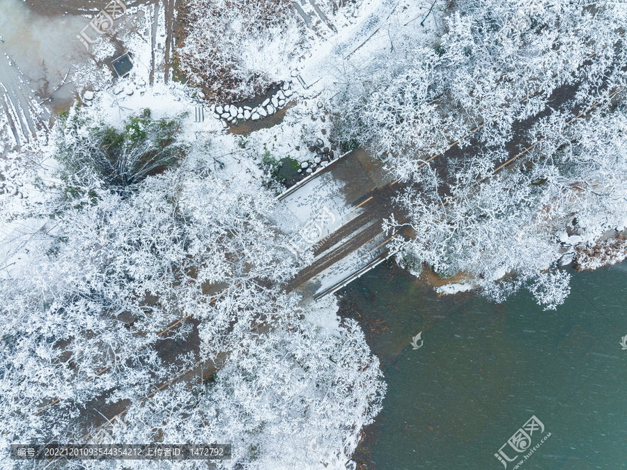 武汉东湖磨山风景区冬季雪景