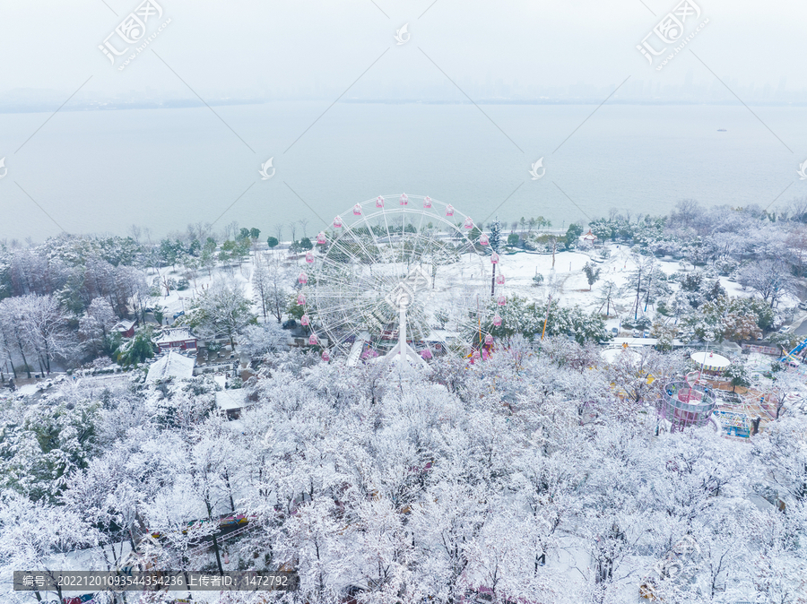 武汉东湖磨山风景区冬季雪景