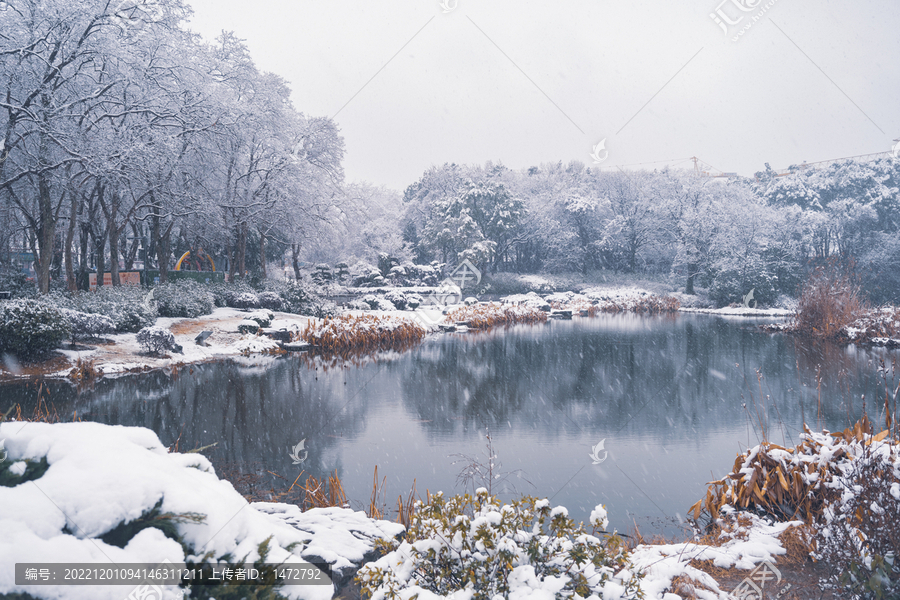 武汉东湖磨山风景区冬季雪景