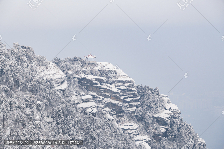 江西庐山风景区雪景风光