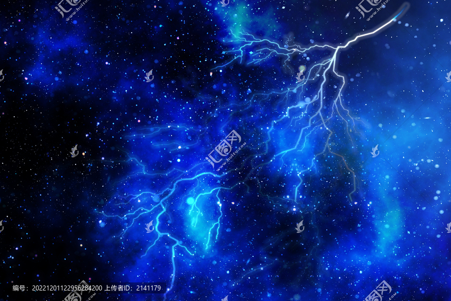 閃電的星空
