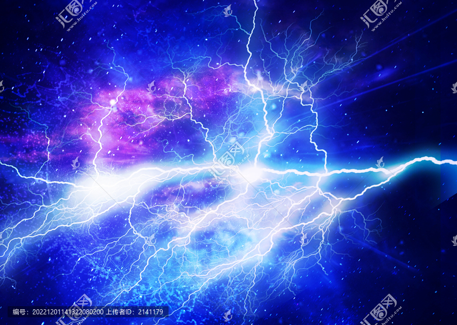 閃電的星空