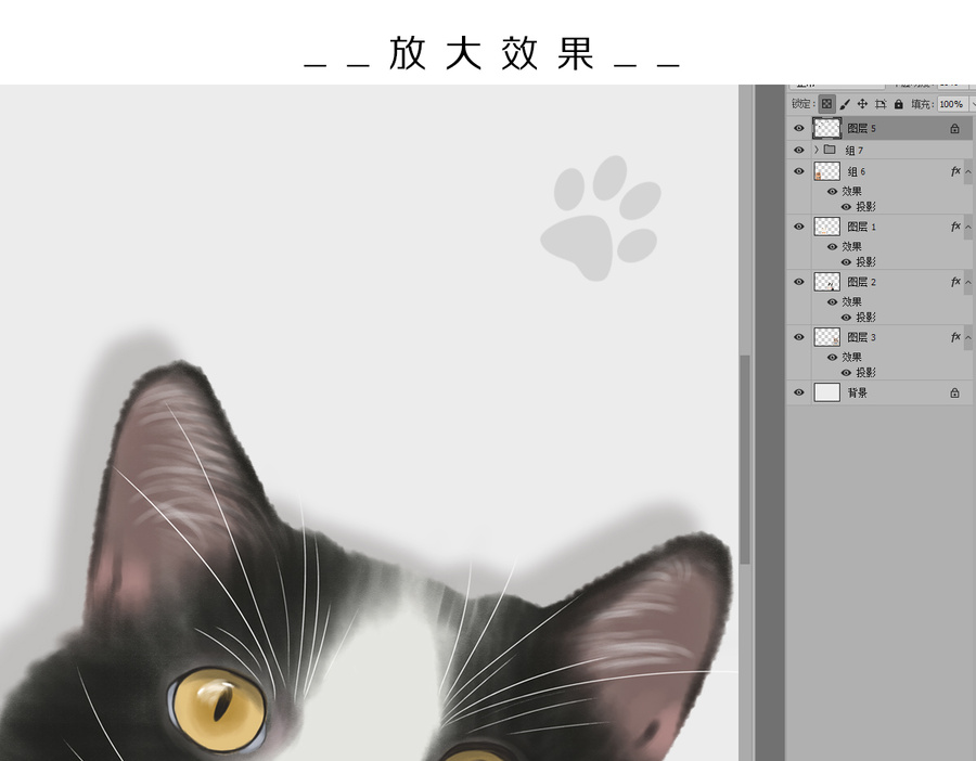 可愛(ài)卡通手繪貓咪萌寵裝飾畫(huà)