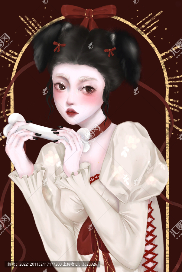 少女插畫圖