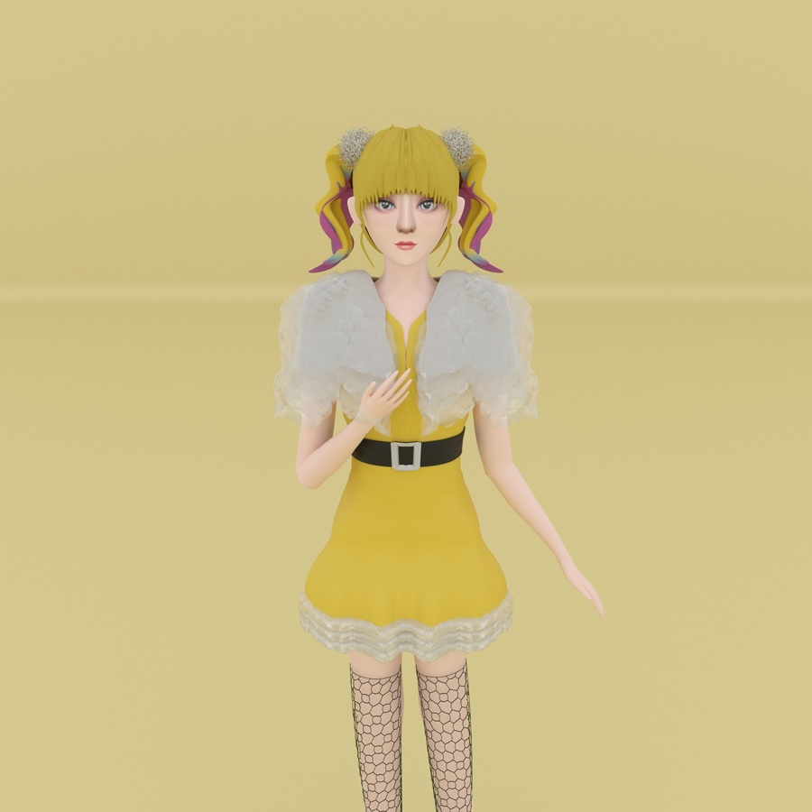 C4D蛋糕娃娃美少女