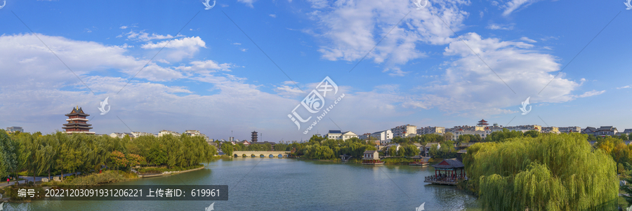 青州古城南阳河风景区城市风光