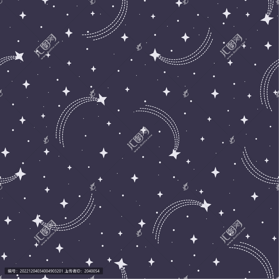 流星雨抽象星空卡通圖案