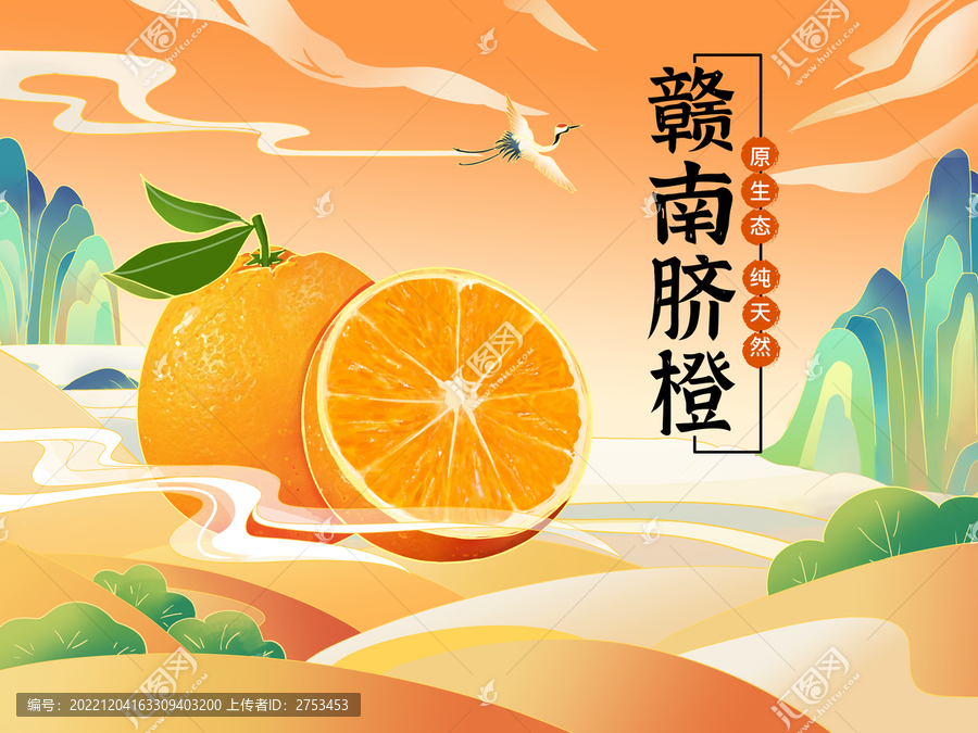 臍橙插畫包裝