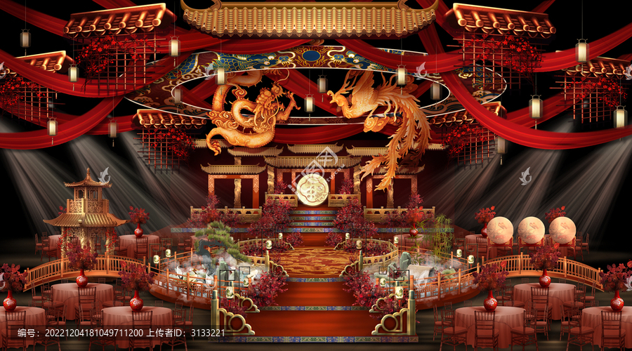 大氣中式婚禮效果圖