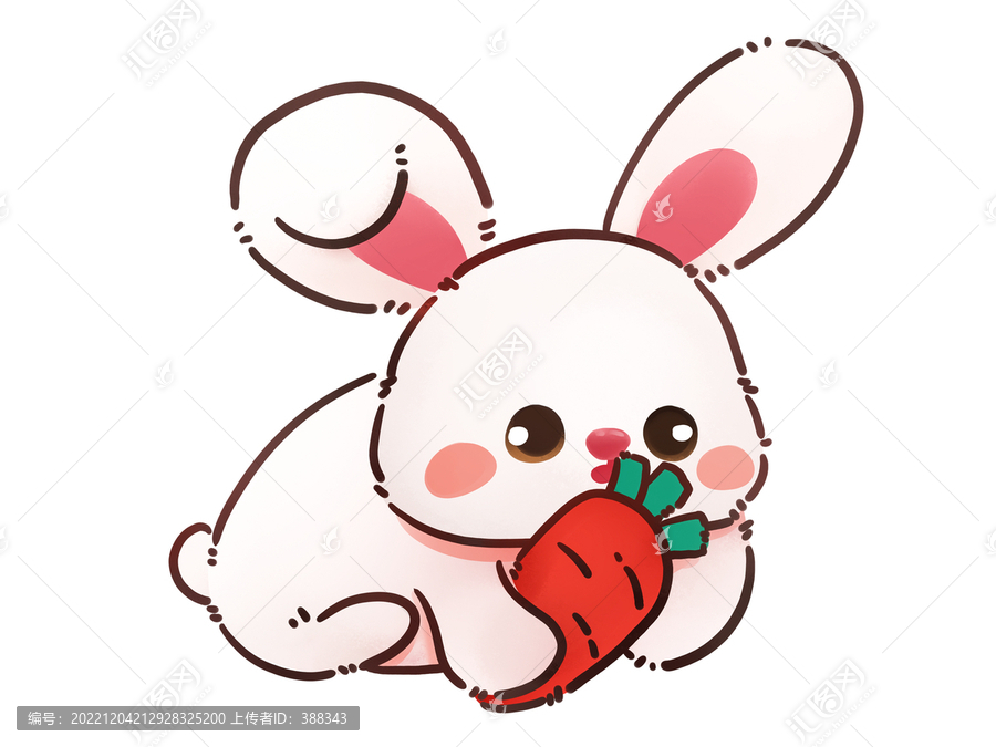 可愛(ài)卡通胡蘿卜兔子