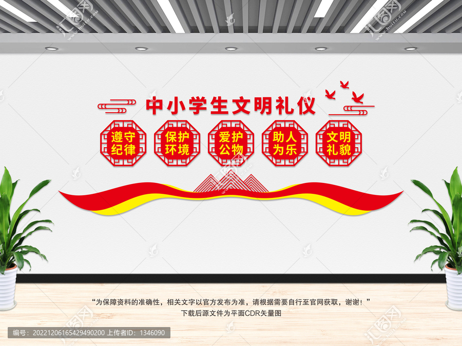 文明禮儀文化墻