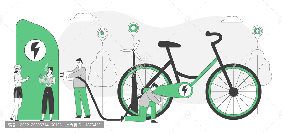 利用风力帮电动脚踏车充电并问路插图