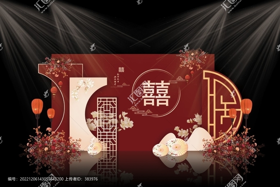紅色結(jié)婚宴背景