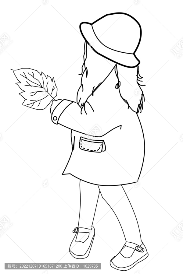 線條小女孩
