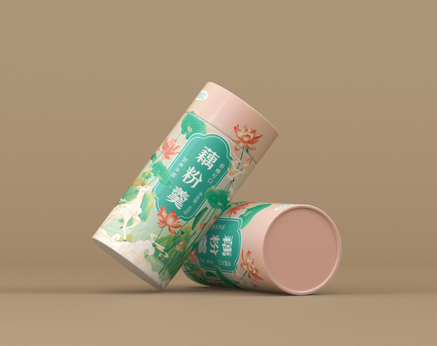 藕粉包裝插畫設(shè)計
