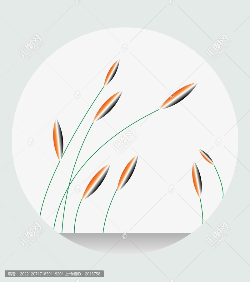 矢量線條漸變蘆葦