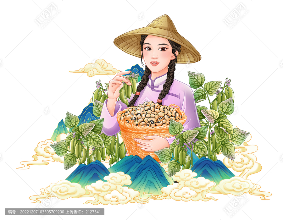 眉豆手繪插畫