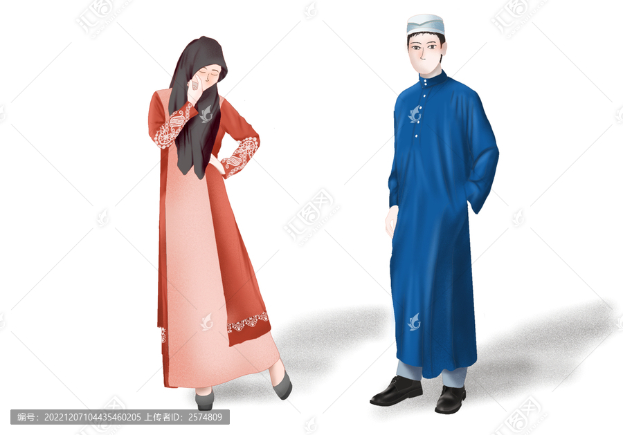 手繪回族服飾
