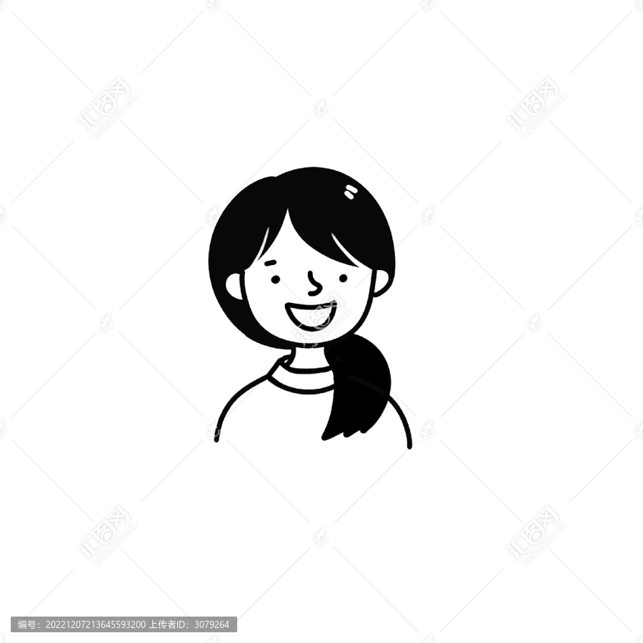 扎辮子女孩