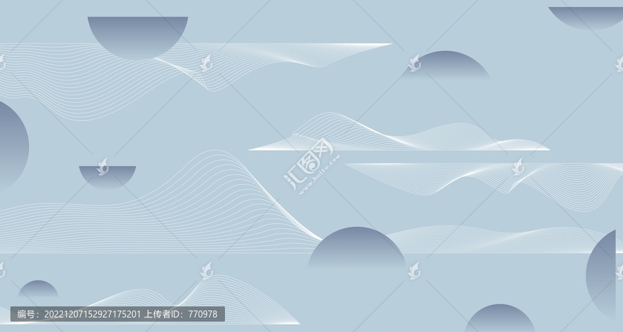 山脈祥云幾何圖形