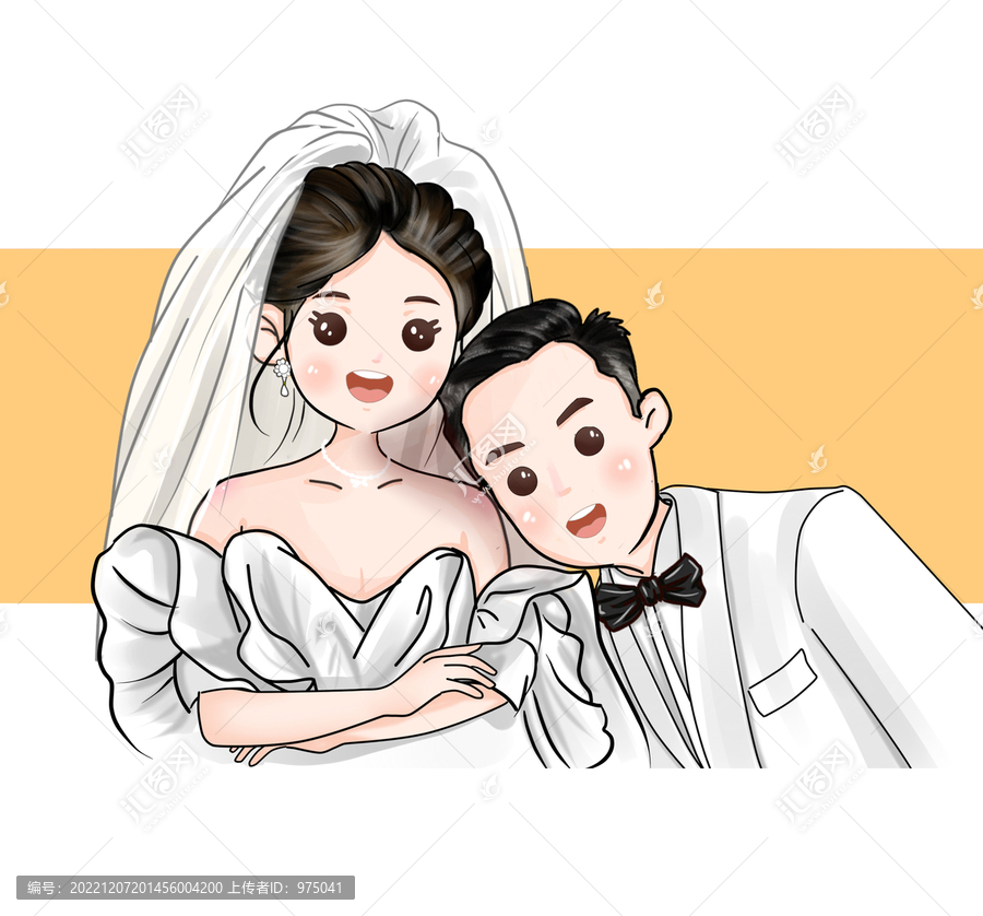 婚禮新人卡通形象