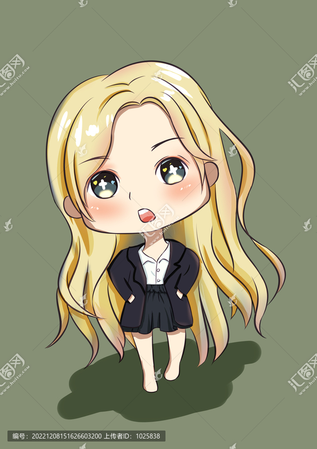 手繪學院風女孩