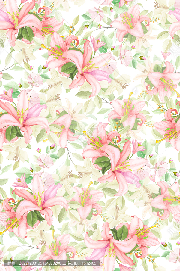 清新花卉小碎花圖案