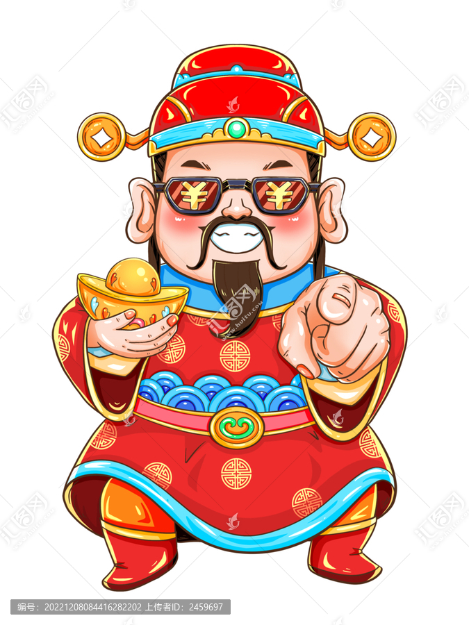 國(guó)潮財(cái)神指誰(shuí)誰(shuí)發(fā)財(cái)元素