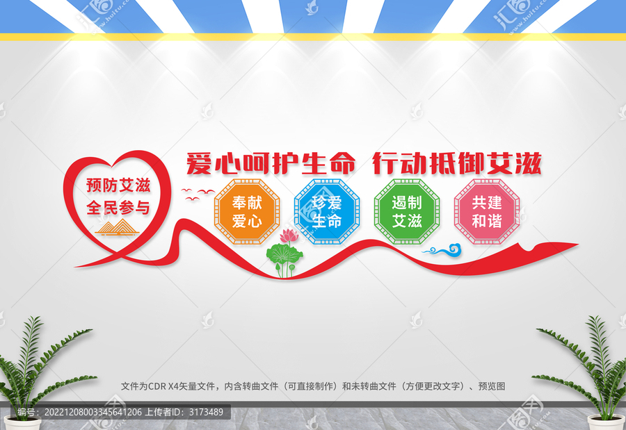 預防艾滋病文化墻