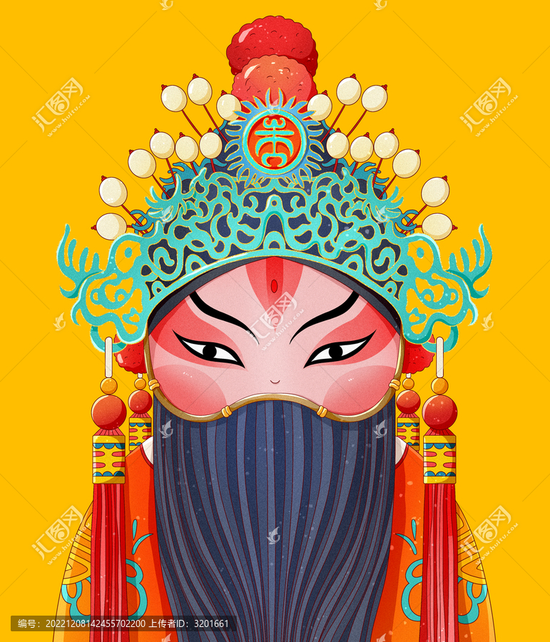 國潮非遺文化京劇戲劇人物武將