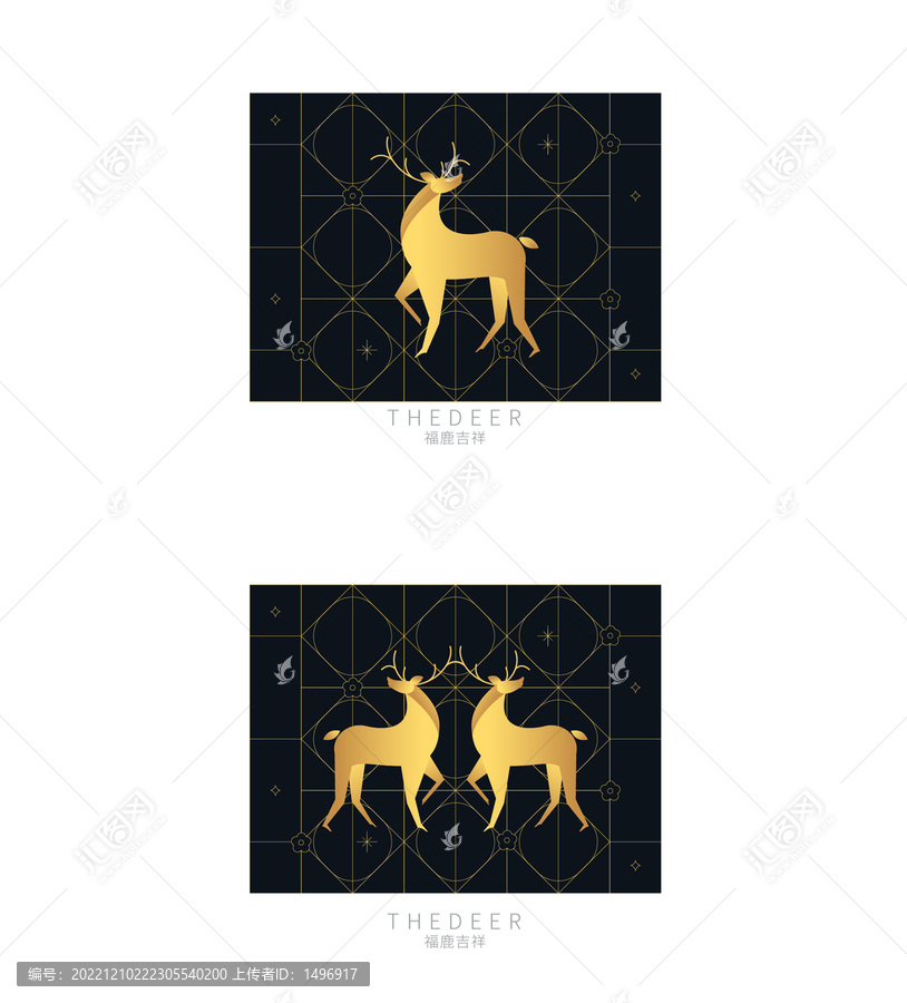 黑色高端漸變質(zhì)感鹿大氣