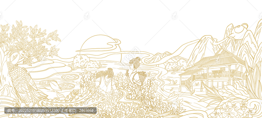 茶葉插畫